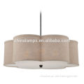Brazil hot sale new product,modern linen drum pendant light in flower shape for dress shop